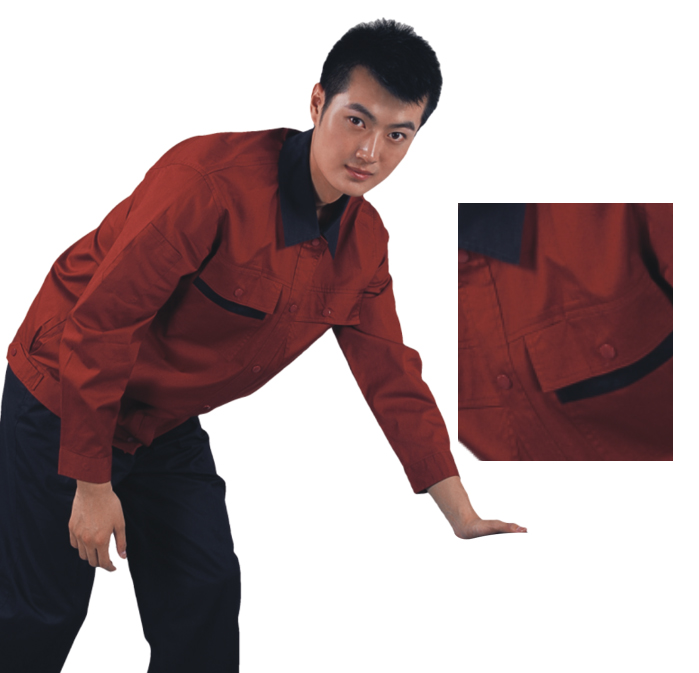 長桔紅色廠服